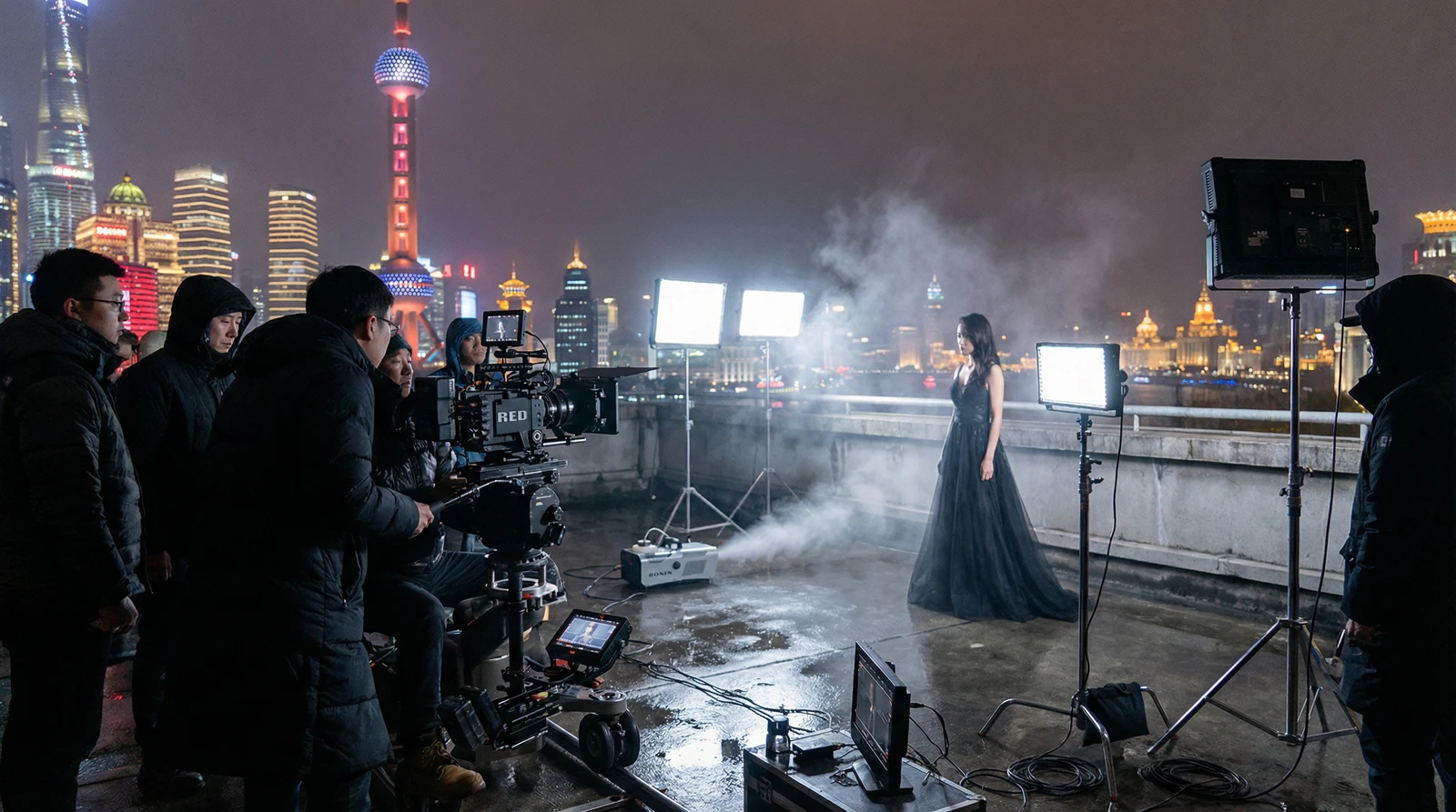 蜜芽上海外滩夜景拍摄现场实况